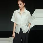 ELLE Рубашка Women's White Lapel Moderate - фото 3