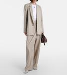 Шерстяной блейзер Loewe, Light Beige Melange - фото 2