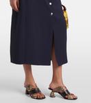 Платье миди из габардина Dries Van Noten, темно-синий - фото 6