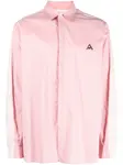 Рубашка с вышитым логотипом AMBUSH, розовый - фото