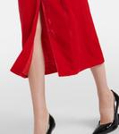 Бархатное платье миди Alessandra Rich, красный - фото 6