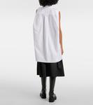 Мини-платье из поплина Sacai, белый - фото 3