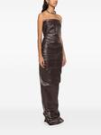 Rick Owens платье макси Bustier Gown, коричневый - фото 3