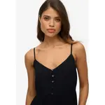 Платье Superdry Half Button Tiered midi, черный - фото 6