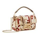 FENDI Сумка через плечо из холста сумка-багет - фото 2