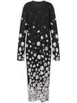 Макси-платье с цветочным принтом Moschino, черный - фото