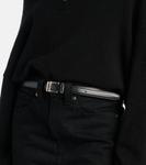 Кожаный ремень Manhattan Khaite, черный - фото 2