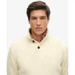 Свитер Superdry Vintage Ribbed Henley, бежевый - фото 5