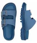 Кожаные тапочки Tommy Jeans, синий - фото 4