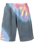 Шорты с принтом тай-дай MSGM, синий - фото