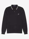 Рубашка-поло с длинными рукавами Fred Perry, черная - фото 3