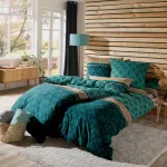 Постельное белье петроль 1x 200x200 см + 2x 80x80 см Erwin Müller - фото 5