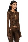 Медная блузка Knwls, коричневый - фото 2