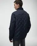 Стеганая куртка с ромбами Sfera, темно-синий - фото 5