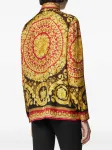 Шелковая рубашка с принтом Barocco VERSACE, красный - фото 3