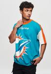 Футболка Recovered NFL Dolphins Miami Cut and Sew Oversized, Aqua - фото 3