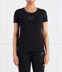 Футболка женская Ea7 со змеиным принтом, черный - фото