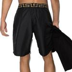 Шорты Greca с каймой VERSACE, черный - фото 5