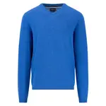 Свитер Fynch Hatton Air Cotton v neck, синий - фото