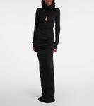 Платье-халат из смесового хлопкового джерси Entire Studios, Soot - фото 2