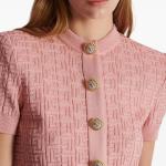 Короткий кардиган на пуговицах BALMAIN, розовый - фото 8