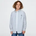 Детская повседневные рубашка GAP, белый - фото 4