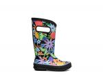 Ботинки Bogs Overlap Flowers Rain Boot - Kids', черный/мультиколор - фото 6