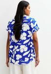 Блуза New Look BRIGHT FLORAL V-NECK, Blue Pattern/Blue - фото 3