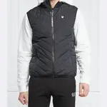 Пуховик без рукавов стандартного кроя Ea7, черный - фото