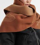 Шерстяной и кашемировый шарф Balenciaga, бежевый - фото 3