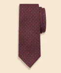 Шелковый галстук с цветочным принтом Brooks Brothers, цвет Burgundy - фото