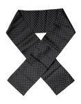 Черный шелковый узкий шарф-обертка в горошек Dolce & Gabbana - фото 2