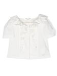Monnalisa топ с оборками, белый - фото