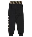 Хлопковые спортивные штаны с логотипом Versace, черный - фото 3