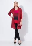 Кардиган Ulla Popken PLUS SIZE LONG OPEN FRONT, Cherry Red/Dark Red - фото 2