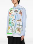 Рубашка с графичным принтом Comme Des Garçons Shirt, синий - фото 3