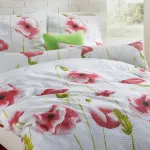 Постельное белье красно-зелено-белое 1x 135x220 см + 1x 80x80 см Erwin Müller - фото 6