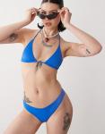 Плавки-бикини синего цвета Weekday - фото
