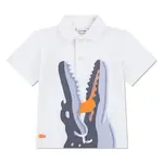 Детская рубашка-поло Lacoste 847551 с коротким рукавом Lacoste kids, белый - фото