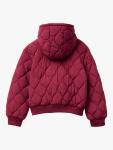 Детская стёганая куртка с капюшоном из крепа Benetton, Red - фото 2
