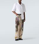 Вышитая рубашка из хлопкового поплина Acne Studios, белый - фото 2