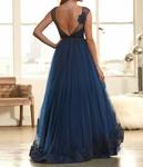 Волшебное бальное платье темно-синего цвета Mac Duggal, темно-синий - фото 2