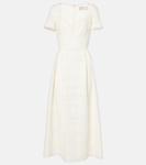 Платье миди из макраме Elie Saab, белый - фото