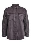 Блуза Zizzi Button-down blouse, Grey Denim - фото