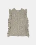 Детский фантазийный жилет с завязками из люрексной ткани Coconut El Corte Inglés, светло-серый - фото
