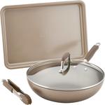 Набор посуды Anolon Advanced, 4 предмета, бежево-коричневый - фото