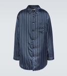 Полосатая рубашка Maison Margiela, синий - фото
