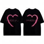 Футболка унисекс без принта, темно-синяя с правым сердцем - фото