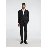 Блейзер Selected Oasis Linen Slim, черный - фото 4