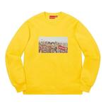 Свитер aerial crewneck 'yellow multi-color' Supreme, желтый - фото